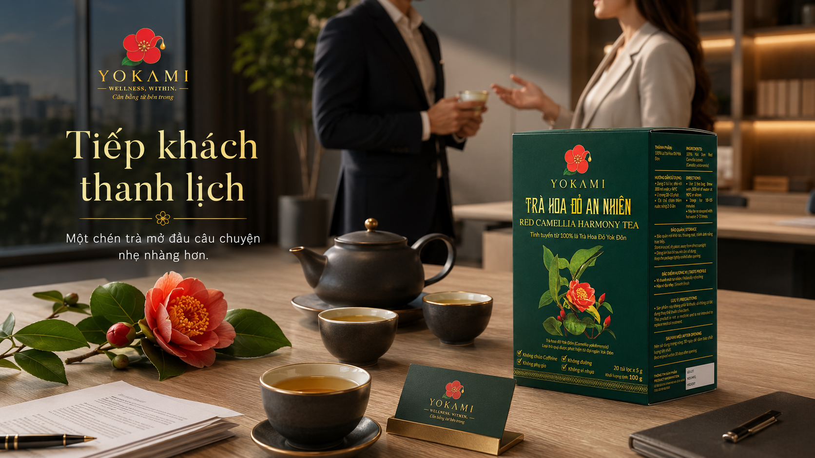 Mời trà thanh lịch, không cần phải nghĩ